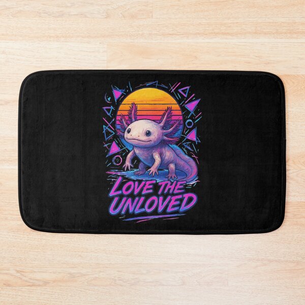 Item preview, Love The Unloved Axolotl Amphibian Retro Vaporwave designed and sold by TomFrontierArt.