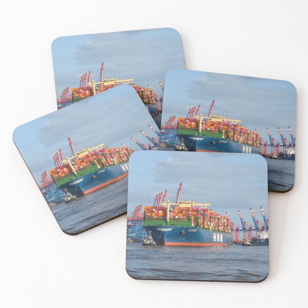 Item preview, Hamburg's Bustling Container Port  designed and sold by Kasia Design.
