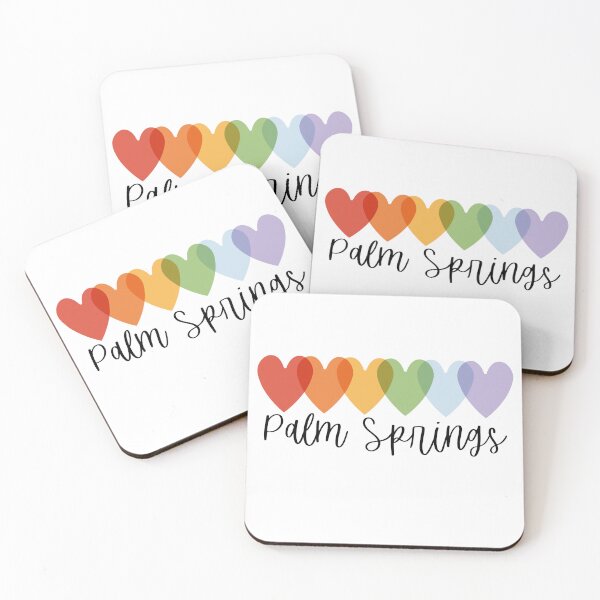 Item preview, Palm Springs Rainbow Hearts – Colorful Desert Pride T-Shirt designed and sold by ChrisArnold.