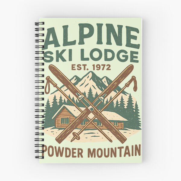 Item preview, Alpine Ski Lodge - Vintage Powder Mountain Skiing Design designed and sold by CreativeGorillas.