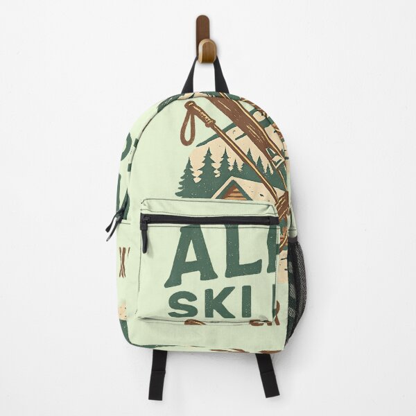 Item preview, Alpine Ski Lodge - Vintage Powder Mountain Skiing Design designed and sold by CreativeGorillas.