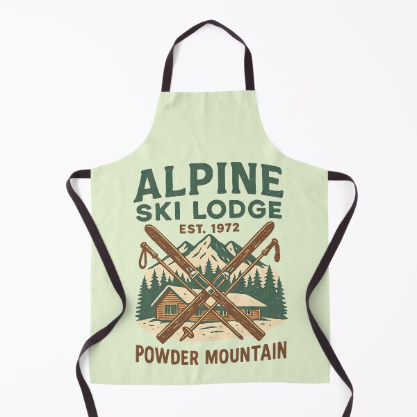 Item preview, Alpine Ski Lodge - Vintage Powder Mountain Skiing Design designed and sold by CreativeGorillas.