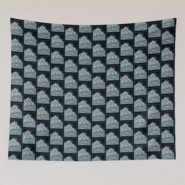 Item preview, Mountain Landscape Hand-Drawn Marker Artwork designed and sold by alczar.