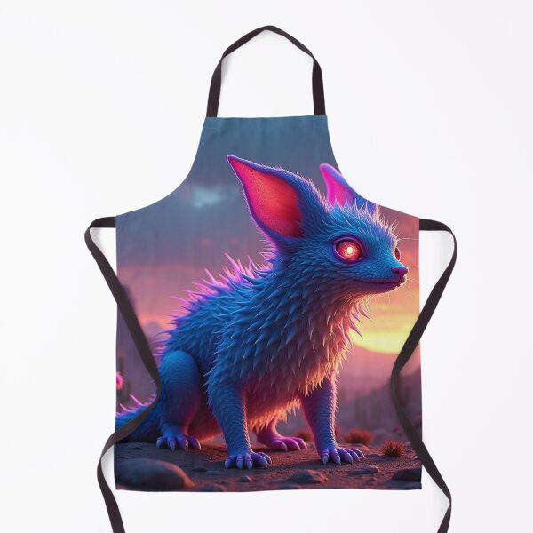 Item preview, Colorful Chupacabra – Glowing Desert Twilight with Bioluminescent Cacti – Fantasy Creature Art designed and sold by Emmachenn / WineDronk Shop.