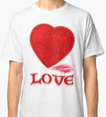 Victorian Heart with a Kisss Classic T-Shirt