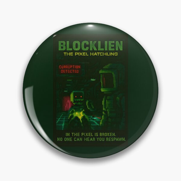 Item preview, BLOCKLIEN – The Pixel Hatchling (Sci-Fi Horror Poster) designed and sold by WhisperFrame.