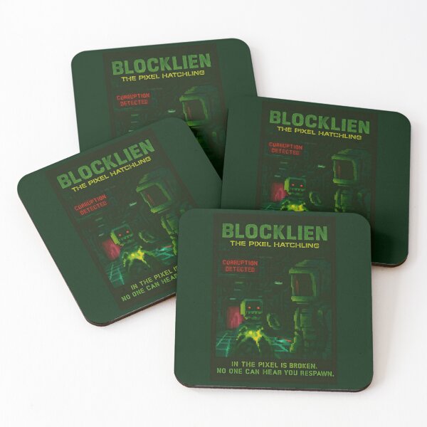 Item preview, BLOCKLIEN – The Pixel Hatchling (Sci-Fi Horror Poster) designed and sold by WhisperFrame.