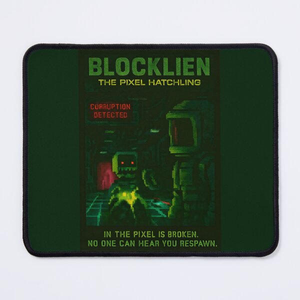 Item preview, BLOCKLIEN – The Pixel Hatchling (Sci-Fi Horror Poster) designed and sold by WhisperFrame.