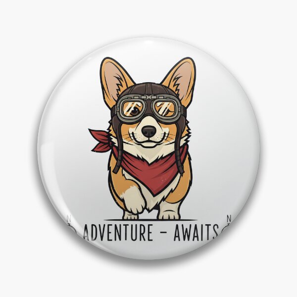 Item preview, Retro Aviator Corgi with Bandana Vector designed and sold by zoughlal.