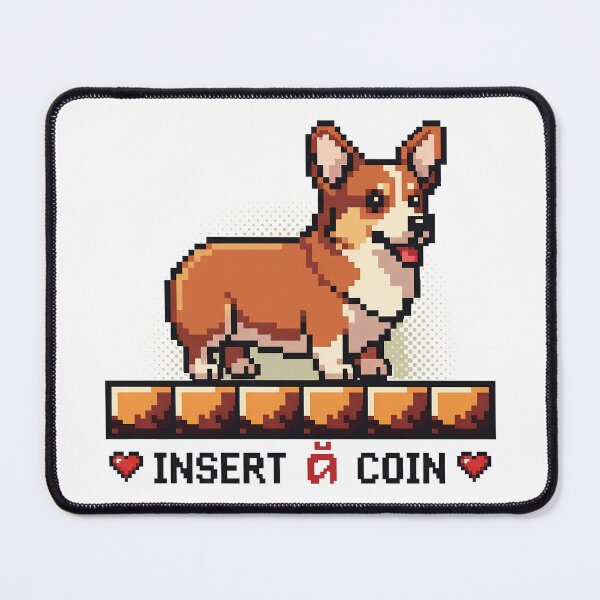 Item preview, Pixel Art Corgi on 8-Bit Platform Vector designed and sold by zoughlal.