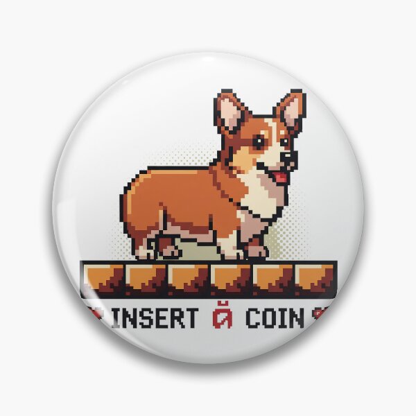 Item preview, Pixel Art Corgi on 8-Bit Platform Vector designed and sold by zoughlal.