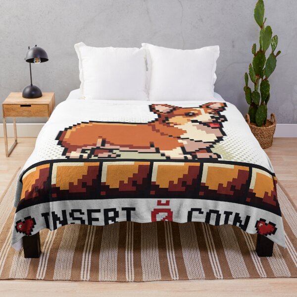 Item preview, Pixel Art Corgi on 8-Bit Platform Vector designed and sold by zoughlal.