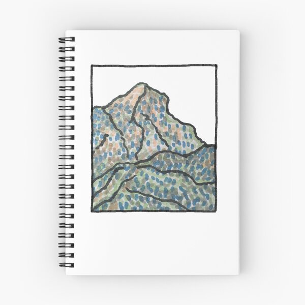 Item preview, Mountain Landscape Hand-Drawn Marker Artwork designed and sold by alczar.
