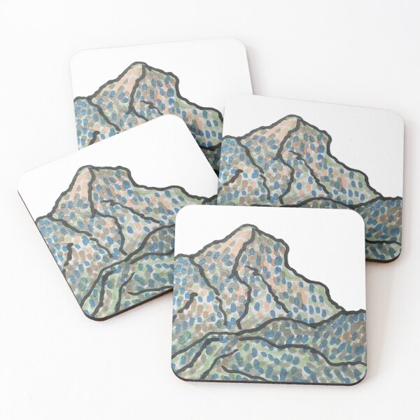 Item preview, Mountain Landscape Hand-Drawn Marker Artwork designed and sold by alczar.