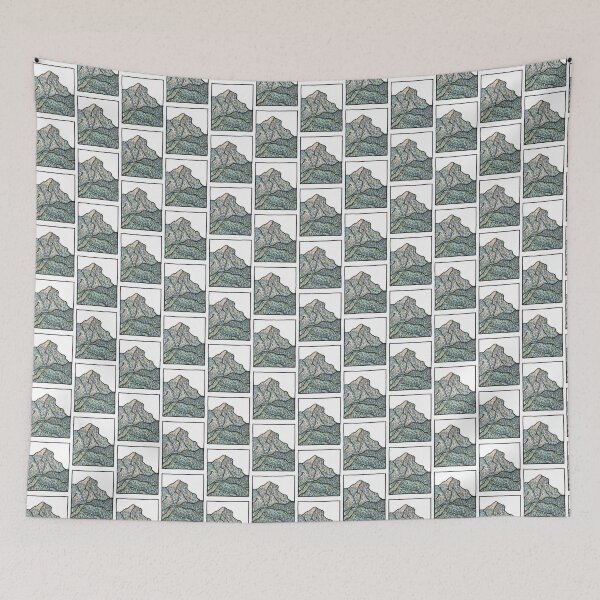 Item preview, Mountain Landscape Hand-Drawn Marker Artwork designed and sold by alczar.