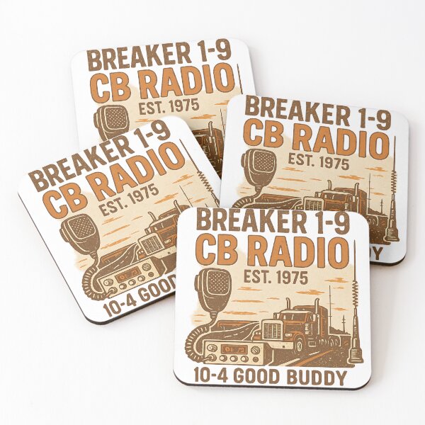 Item preview, Breaker 1-9 CB Radio - Vintage Trucker Communication Design designed and sold by CreativeGorillas.