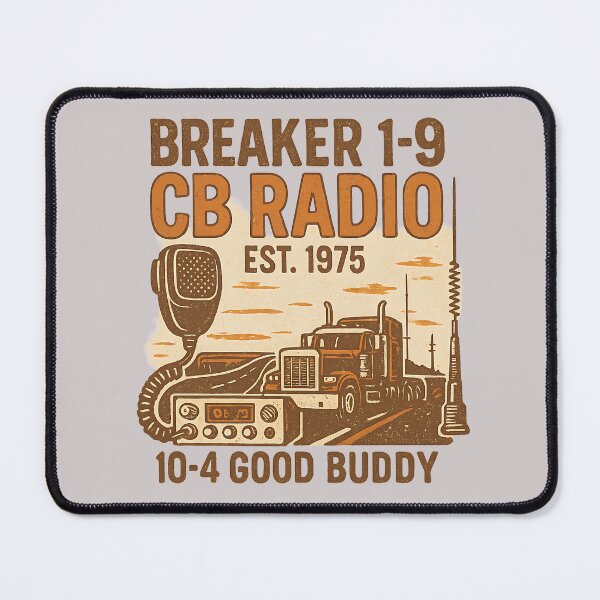 Item preview, Breaker 1-9 CB Radio - Vintage Trucker Communication Design designed and sold by CreativeGorillas.