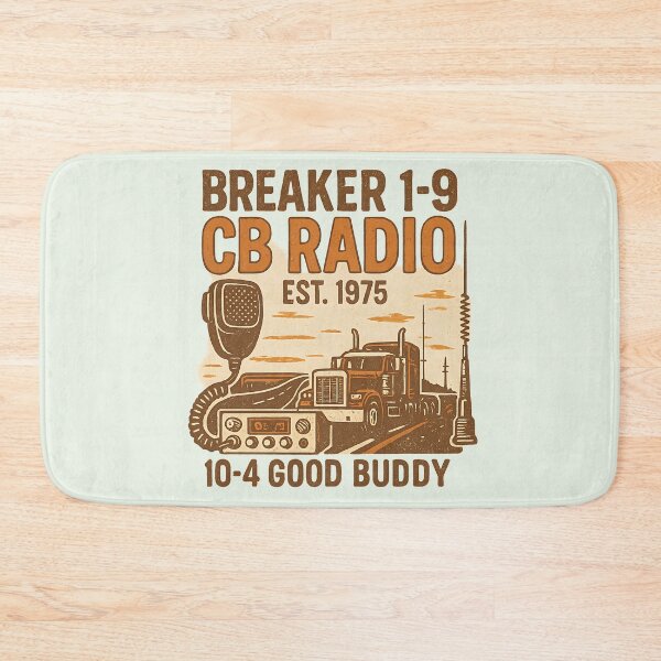 Item preview, Breaker 1-9 CB Radio - Vintage Trucker Communication Design designed and sold by CreativeGorillas.