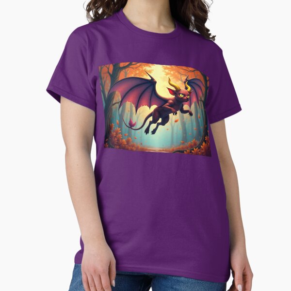 Item preview, Fantasy Jersey Devil in Autumn Forest – Surreal Painterly Cryptid Art with Glowing Horns and Swirling Leaves designed and sold by Emmachenn / WineDronk Shop.