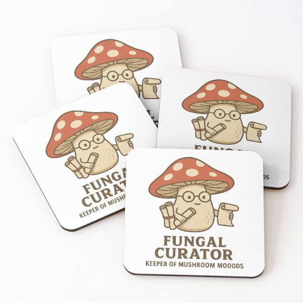 Item preview, Fungal Curator – Funny Mushroom Sticker with Quote designed and sold by Collins Design.