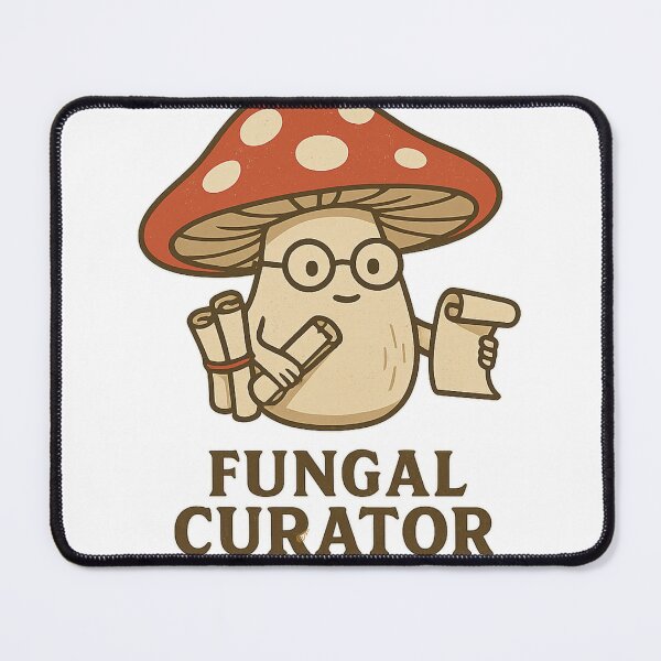Item preview, Fungal Curator – Funny Mushroom Sticker with Quote designed and sold by Collins Design.