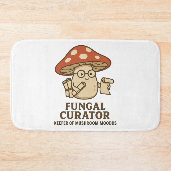 Item preview, Fungal Curator – Funny Mushroom Sticker with Quote designed and sold by Collins Design.