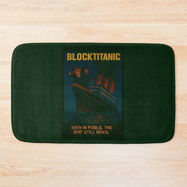 Item preview, BLOCKTITANIC – Pixel Disaster Movie Poster designed and sold by WhisperFrame.