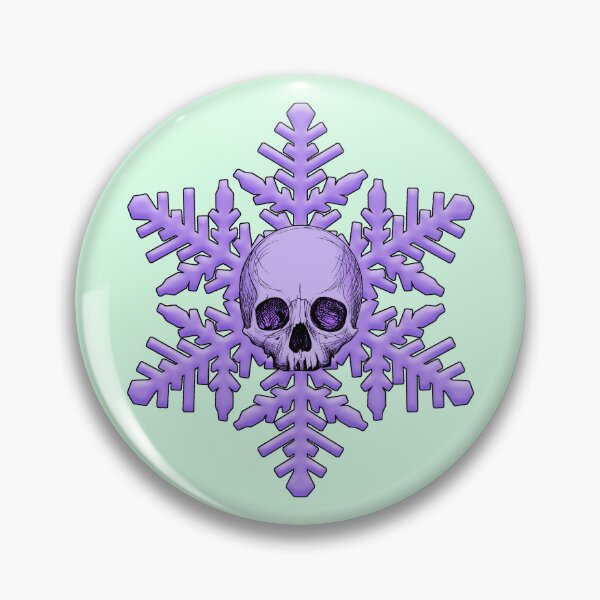 Item preview, Christmas Pastel goth snowflake with skull mint and purple  designed and sold by FatBirdie.