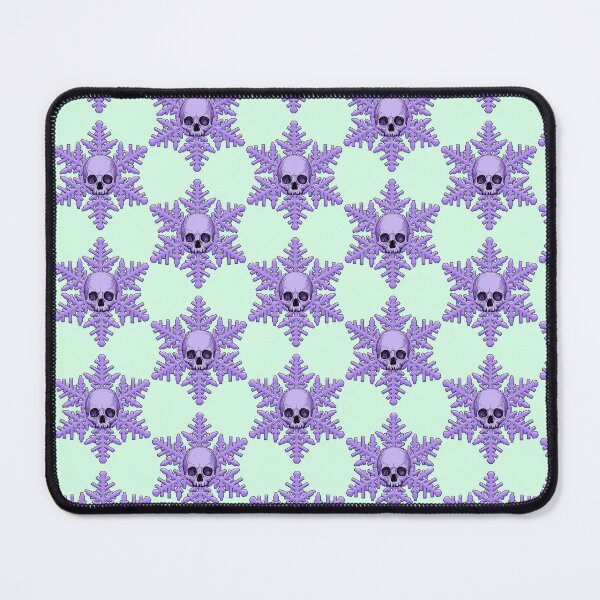 Item preview, Christmas Pastel goth snowflake with skull mint and purple  designed and sold by FatBirdie.