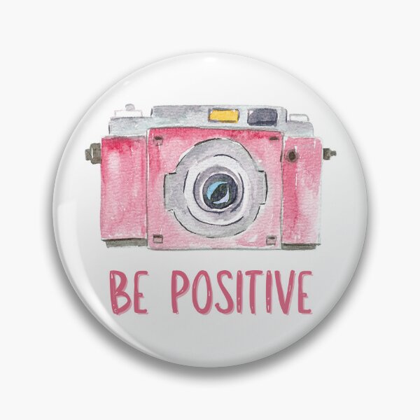 Item preview, Be Positive – Pink Watercolor Camera Photography T-Shirt designed and sold by ChrisArnold.