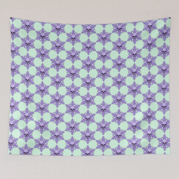 Item preview, Christmas Pastel goth snowflake with skull mint and purple  designed and sold by FatBirdie.