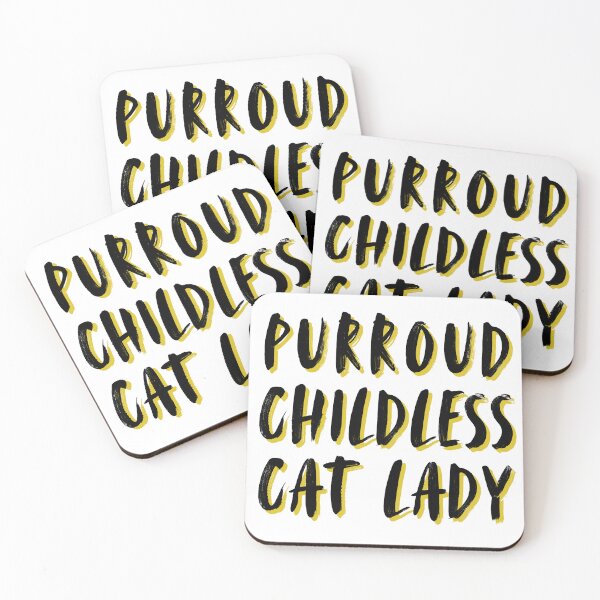 Item preview, PURRoud Childless Cat Lady designed and sold by SarcastiCrafts.