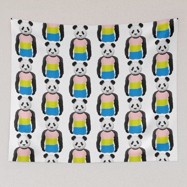 Item preview, Pansexuality Pride flag Panda designed and sold by piedaydesigns.