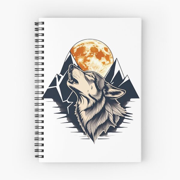 Item preview, Geometric Howling Wolf with Moon Glow designed and sold by Skyla007.