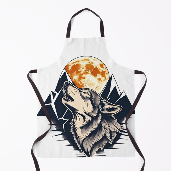 Item preview, Geometric Howling Wolf with Moon Glow designed and sold by Skyla007.