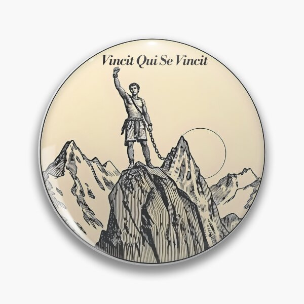 Item preview, Vincit Qui Se Vincit – Conquer Yourself Mountain Climber designed and sold by DigitaledbyTailor.