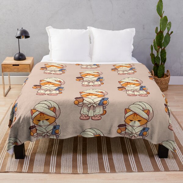 Item preview, Grumpy Morning Cat – Coffee, Robe, and Monday Vibes designed and sold by Coffee Lifestyle.