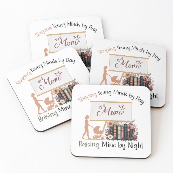 Item preview, Shaping Young Minds by Day, Raising Mine by Night – Teacher and Mom Floral Illustration designed and sold by PeteLawliiet.