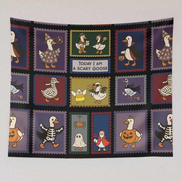 Item preview, Halloween Goose Postage Stamp Design - Geese in Costume designed and sold by FaeryNuff.