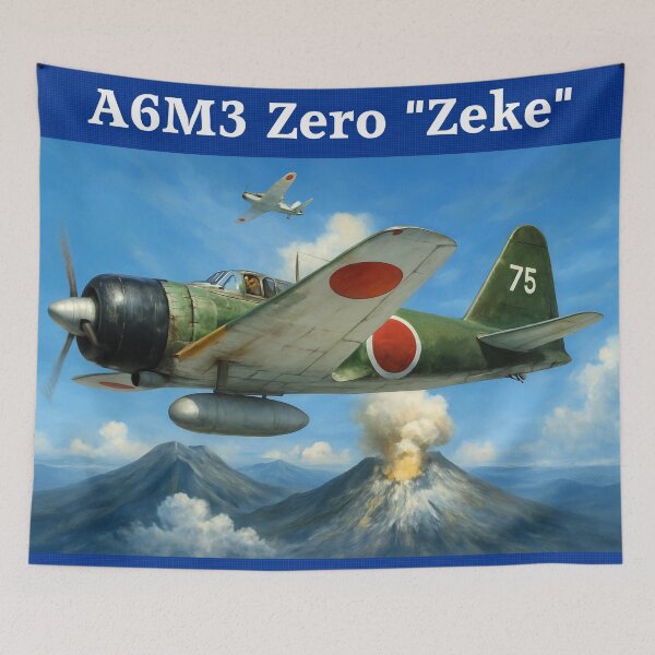 Item preview, WW2 Japanese Aircraft A6M Zero Fighter WWII Plane Aviation designed and sold by Blok45.