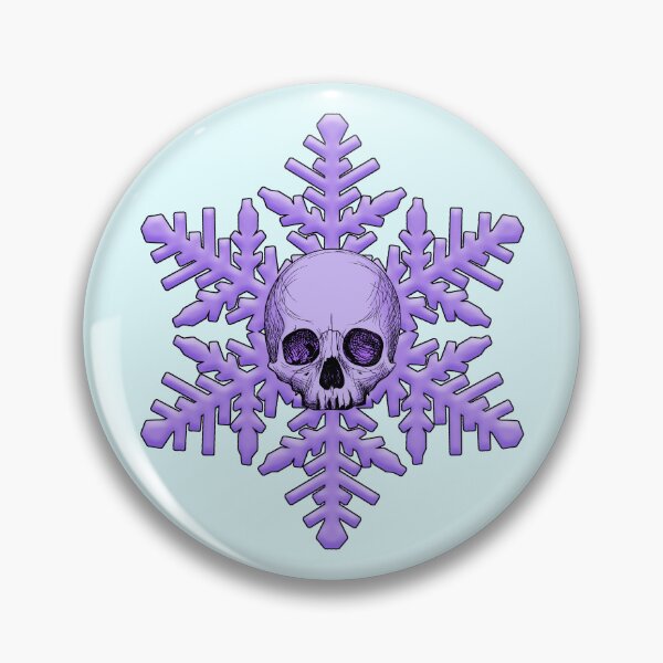 Item preview, Christmas Pastel goth snowflake with skull designed and sold by FatBirdie.
