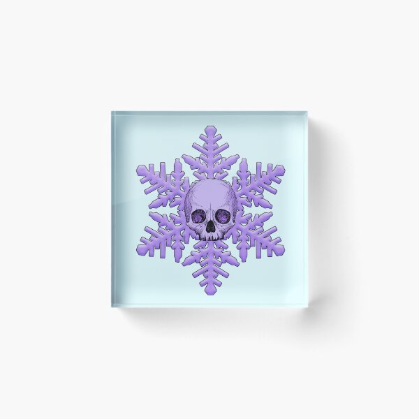 Item preview, Christmas Pastel goth snowflake with skull designed and sold by FatBirdie.