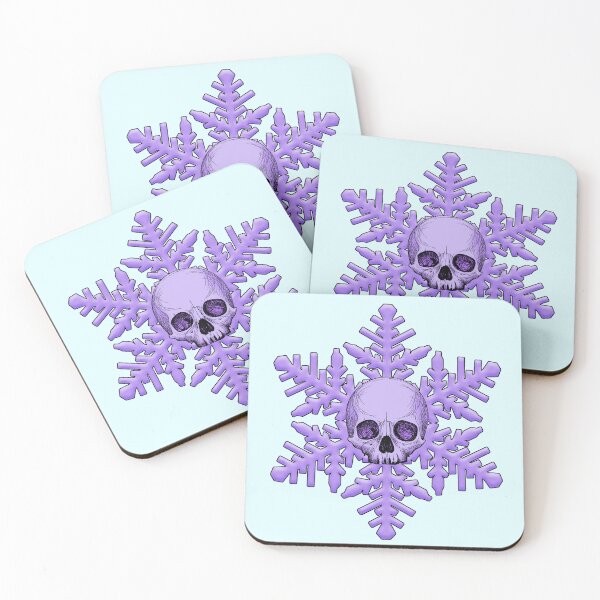 Item preview, Christmas Pastel goth snowflake with skull designed and sold by FatBirdie.