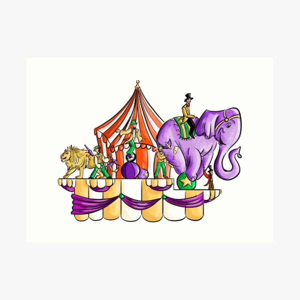 Mardi Gras Float Design Art Print