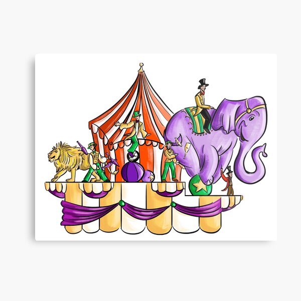 Mardi Gras Float Design Metal Print