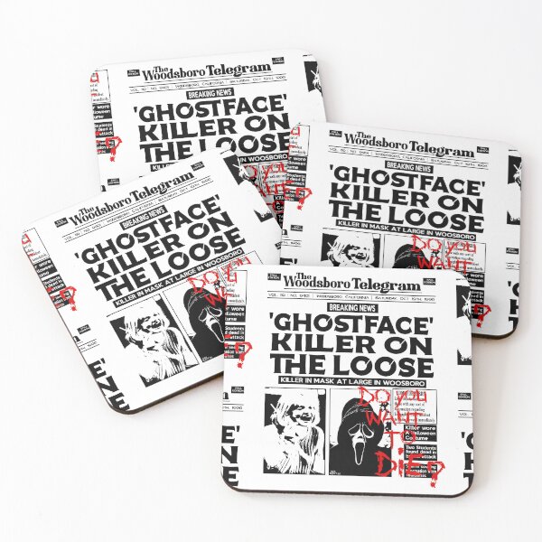 Item preview, GHOSTFACE WOODSBORO NEWSPAPER COVER DESIGN ALEX SCOTT HALLOWEEN designed and sold by Campbell0395.