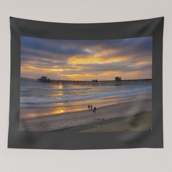 Item preview, OCEANSIDE CALIFORNIA SUNSET PEOPLE AND PIER designed and sold by Tammera.