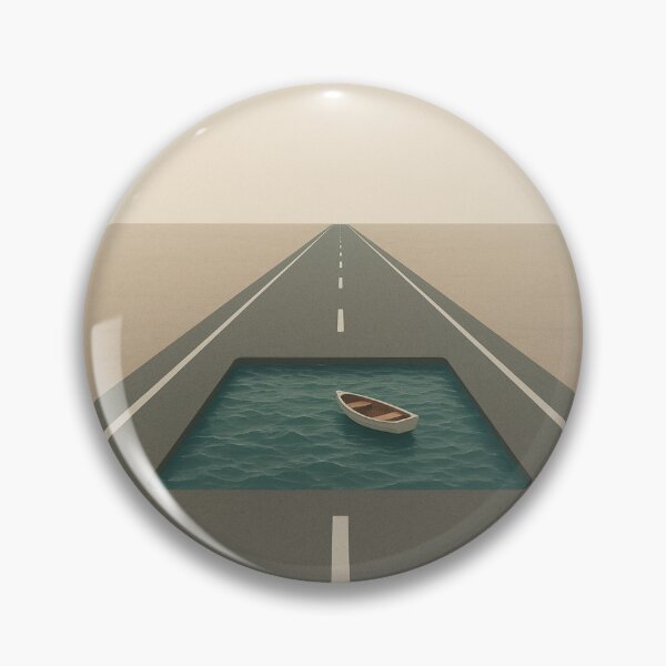 Item preview, Highway with Ocean Pool – Surreal Minimal Illustration designed and sold by PrometheusStyle.