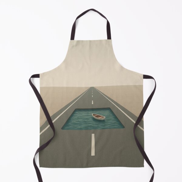 Item preview, Highway with Ocean Pool – Surreal Minimal Illustration designed and sold by PrometheusStyle.