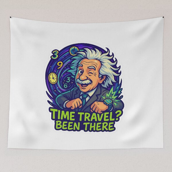 Item preview, Time Travel? Been There – Einstein Humor designed and sold by Cheerioza.